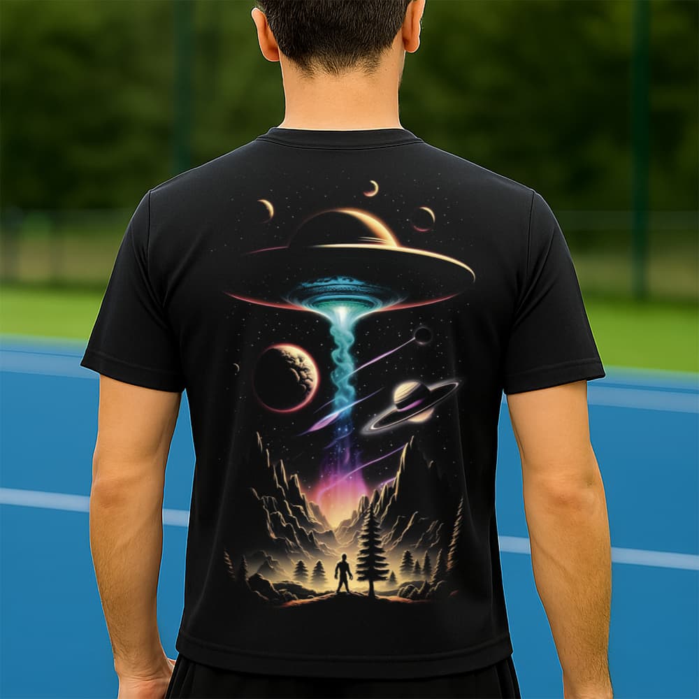 Camiseta Dry Fit Masculina Estampada Abdução Alien P ao GG Leve Respirável Academia Treino