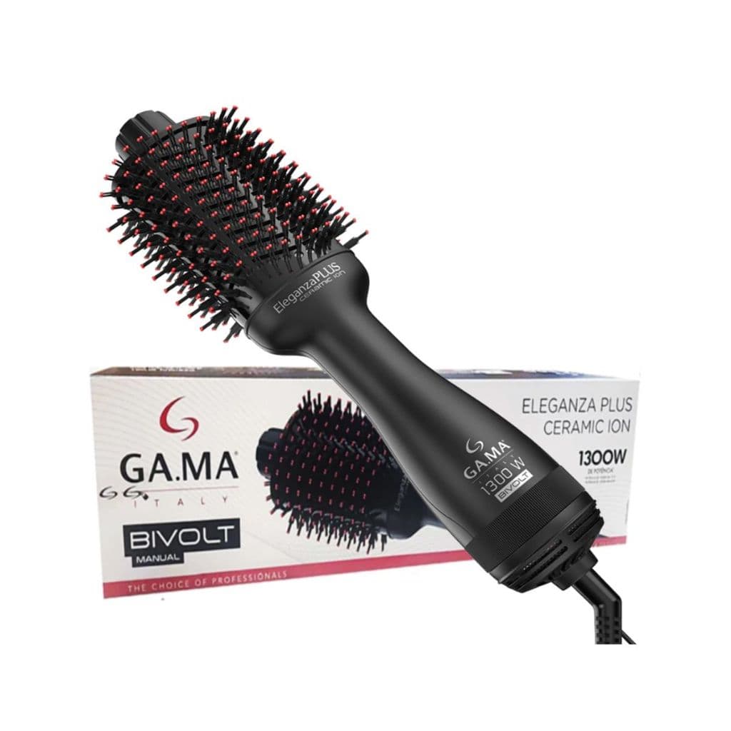 Escova Secadora Ga.ma Italy Eleganza Plus Ceramic Íon Bivolt - Nota fiscal 6 meses de garantia