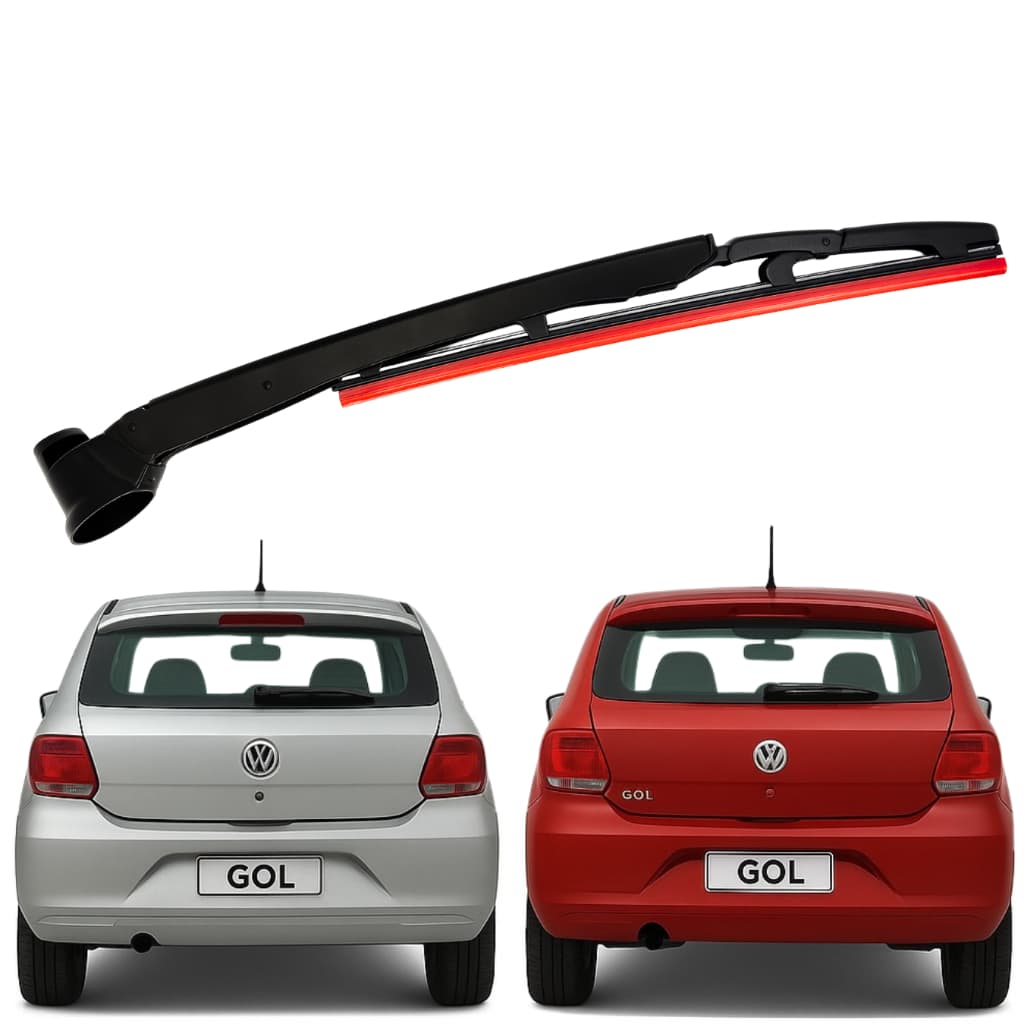 Braço Limpador Parabrisa Traseiro + Palheta Volkswagen Gol G5 G6 2009 2010 2011 2012 2013 2014 15 16