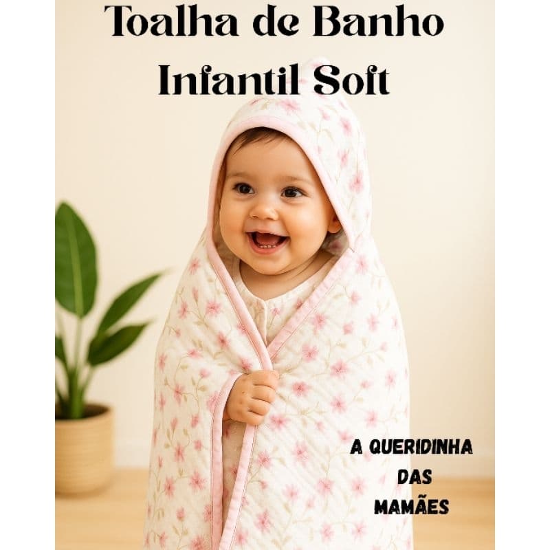 Toalha de banho para bebê capuz bordado fralda soft 100%algodão 2e3 camadas enxoval de bebê infantil
