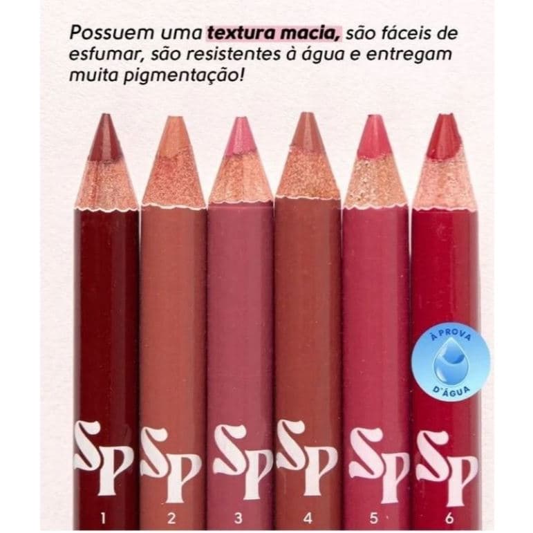 Lapis para contorno labial a prova D'água classic Sp Colors Lançamento