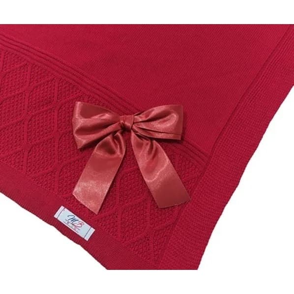 Manta Bebê Tricot Maternidade Tricô Luxo Trabalhada