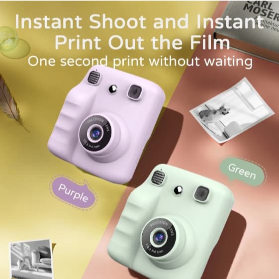 1080P Digital Crianças Câmera Para Fotografia Impressão Instantânea Foto Mini Impressora Térmica Vídeo Brinquedos Educat