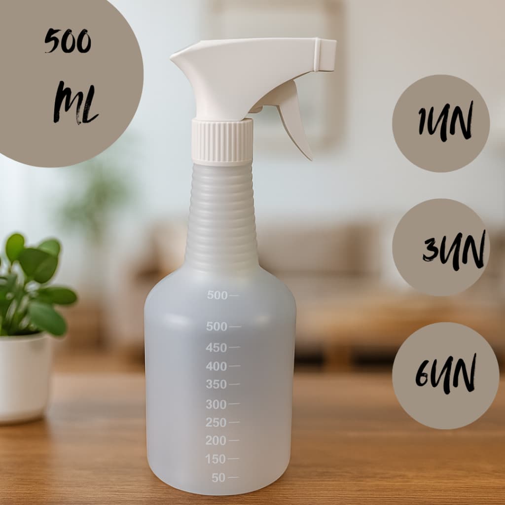 Borrifador Spray 500 ML Pulverizador Agua Passar Roupas /Salão/ Jardinagem /Multiuso