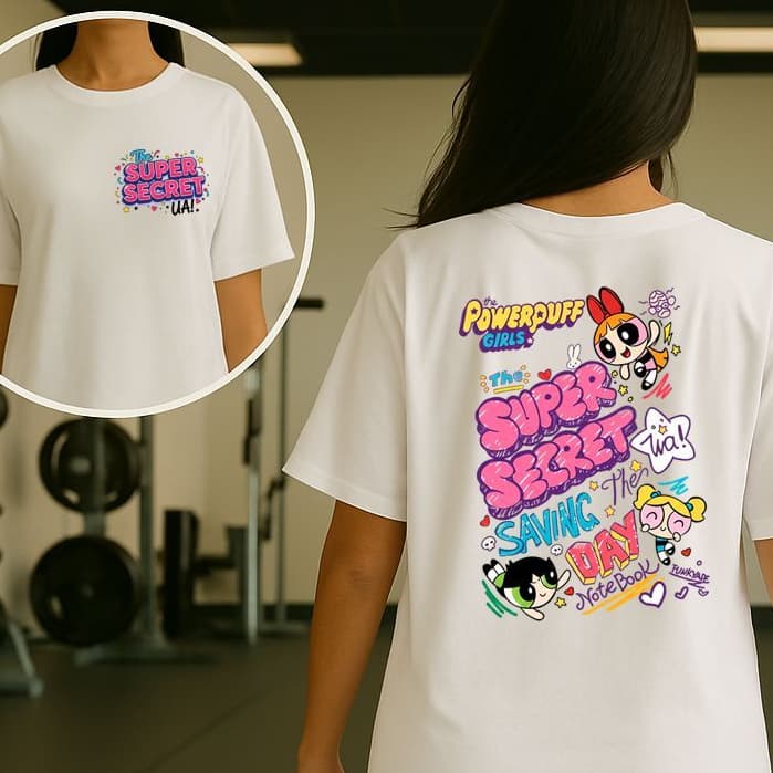 Camiseta Camisa T-shirt Feminina100%Algodão Oversized Treino Gym Academia Fitness Meninas Poderosas