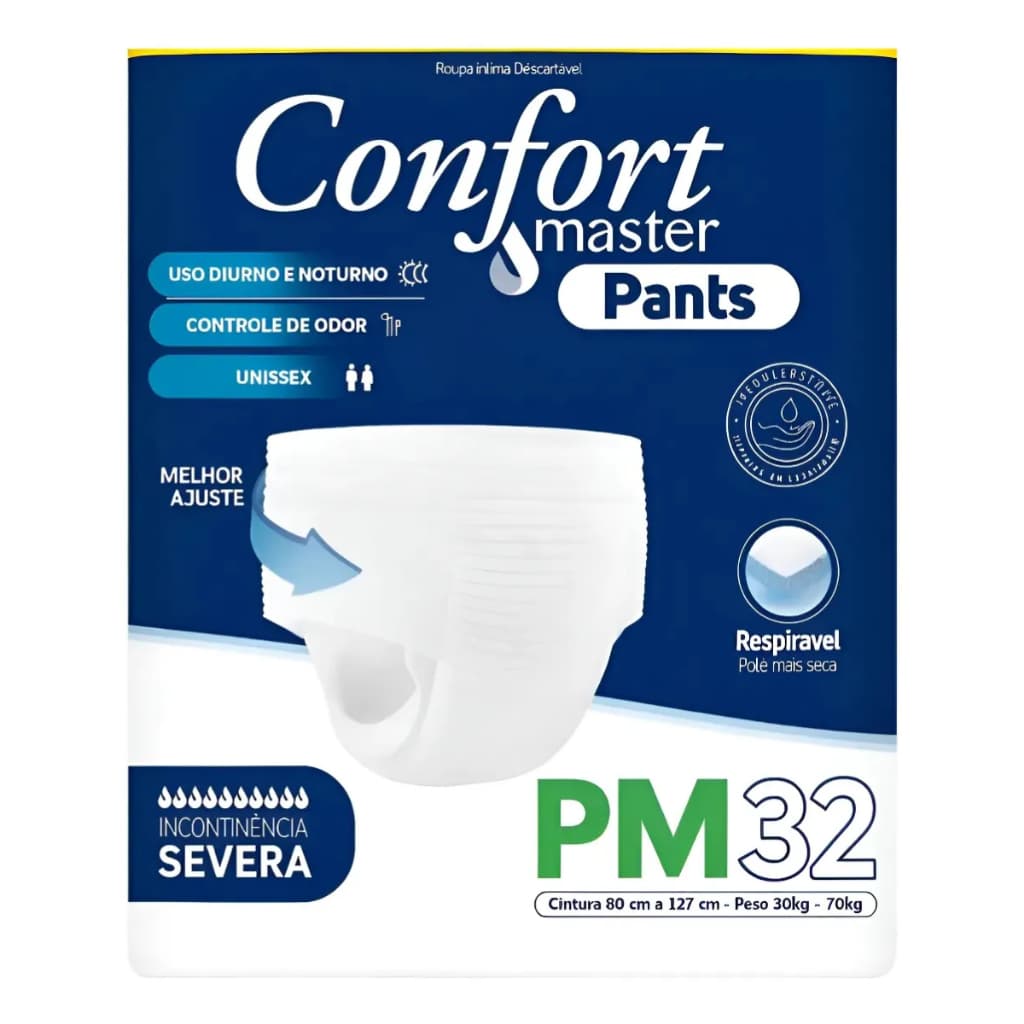 Fralda Geriatrica Adulto Confort Master Pants P/m 32 Uni