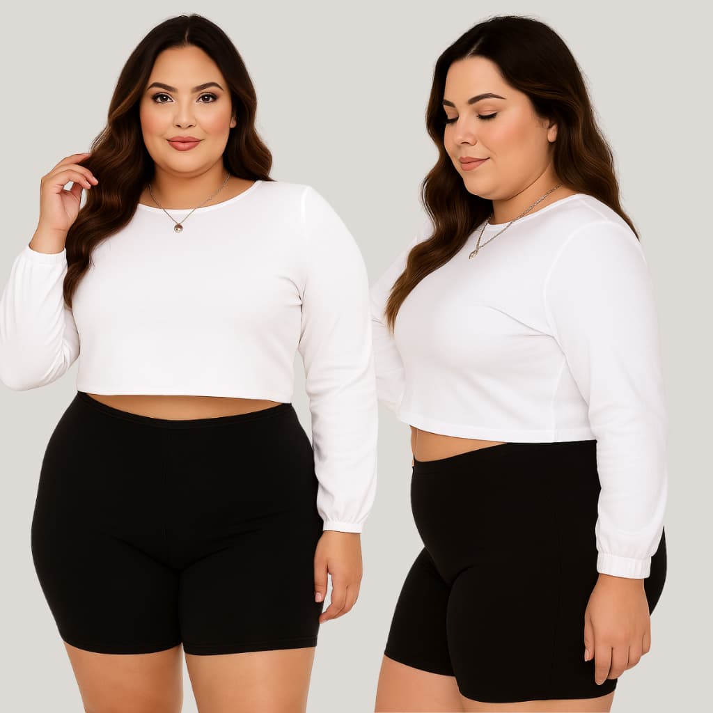 kit short segunda pele anágua P ao 52 plus size para não assar nas pernas preto