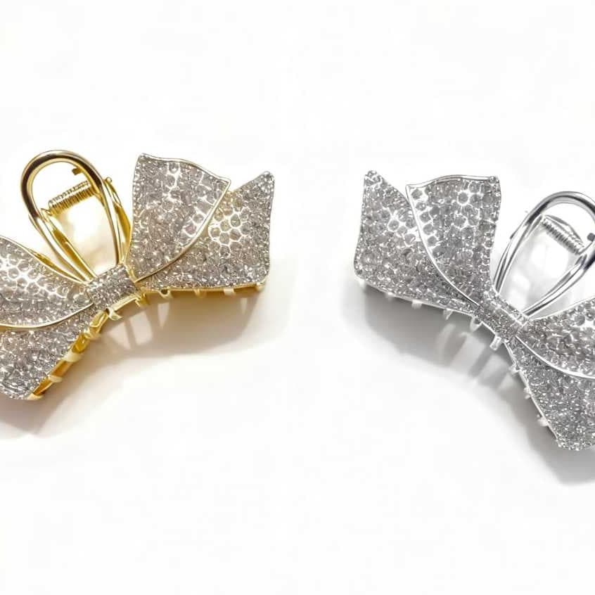 Piranha de Metal com Strass – Presilha Feminina Elegante e Brilhante