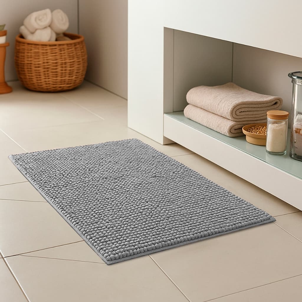 Tapete de Banheiro Rozac Bolinha Macarrão 38x58cm Antiderrapante Microfibra