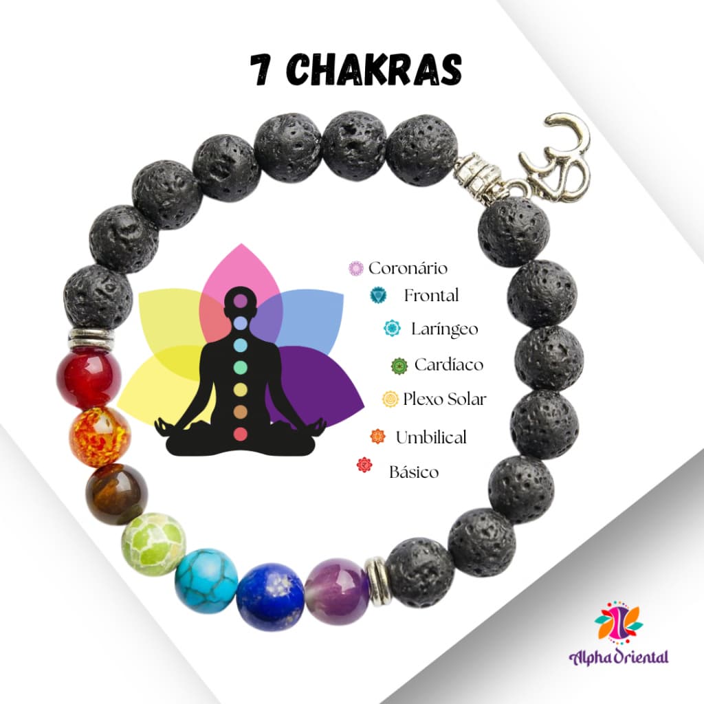 Pulseira Trançada de Pedra Vulcânica Colorida Homens Mulheres Contas Naturais Pedra de Boa Sorte