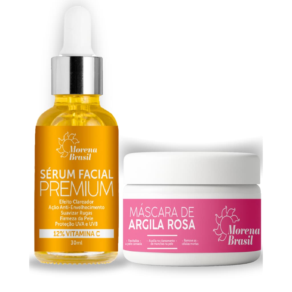 💖 Kit Sérum Vitamina C-10 + Máscara Facial Skin Care | Ação Anti-envelhecimento 💛