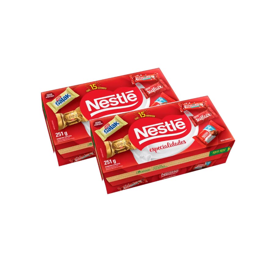 2 Caixas de Bombom Nestlé Sortido 251g Chocolate Variado
