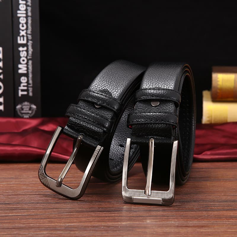 Cinto Social Couro Sintético Casual Resistente Unissex Simples Cinto Mole Masculino