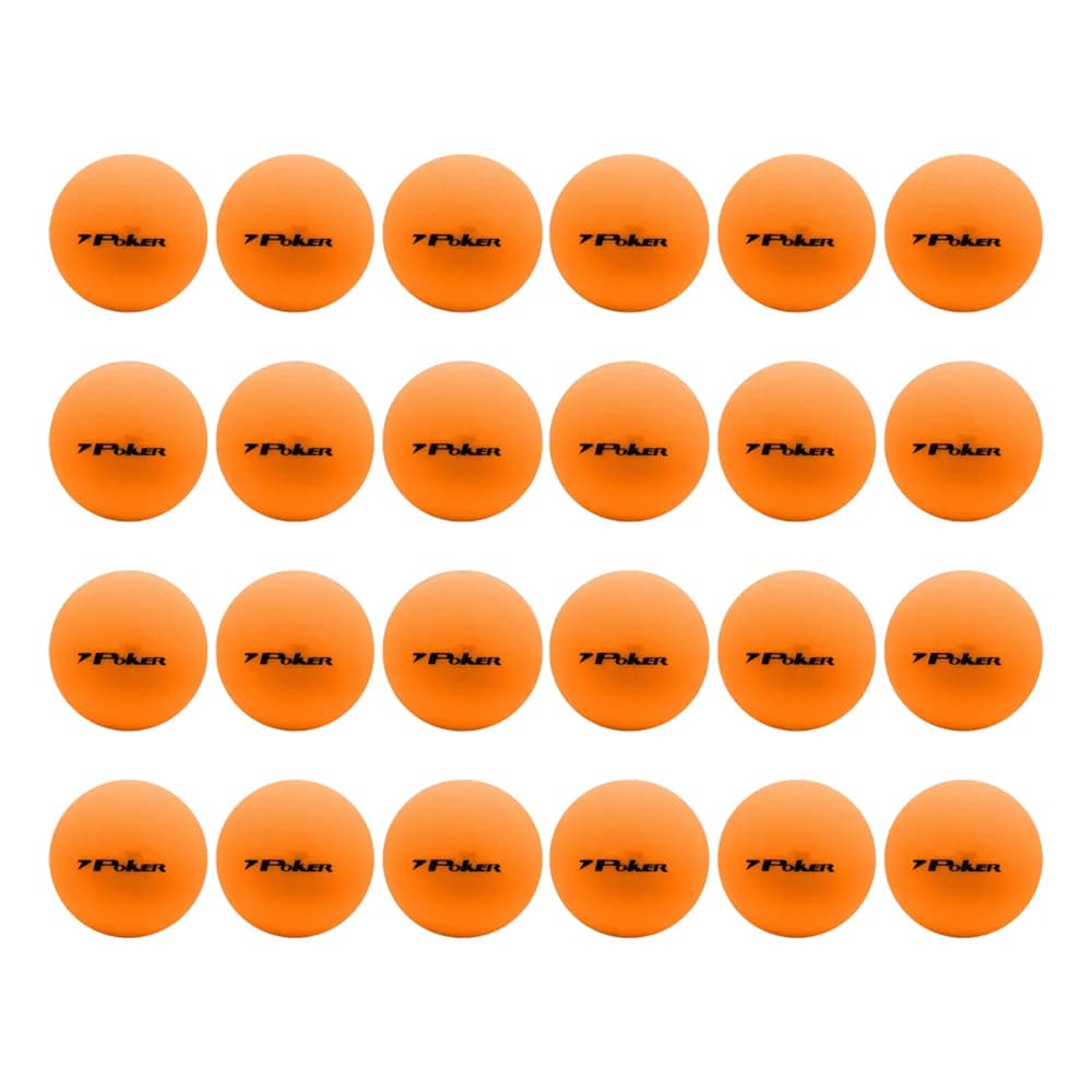 Kit 25 Bolinhas Tenis de Mesa Ping Pong Laranja Poker 40mm