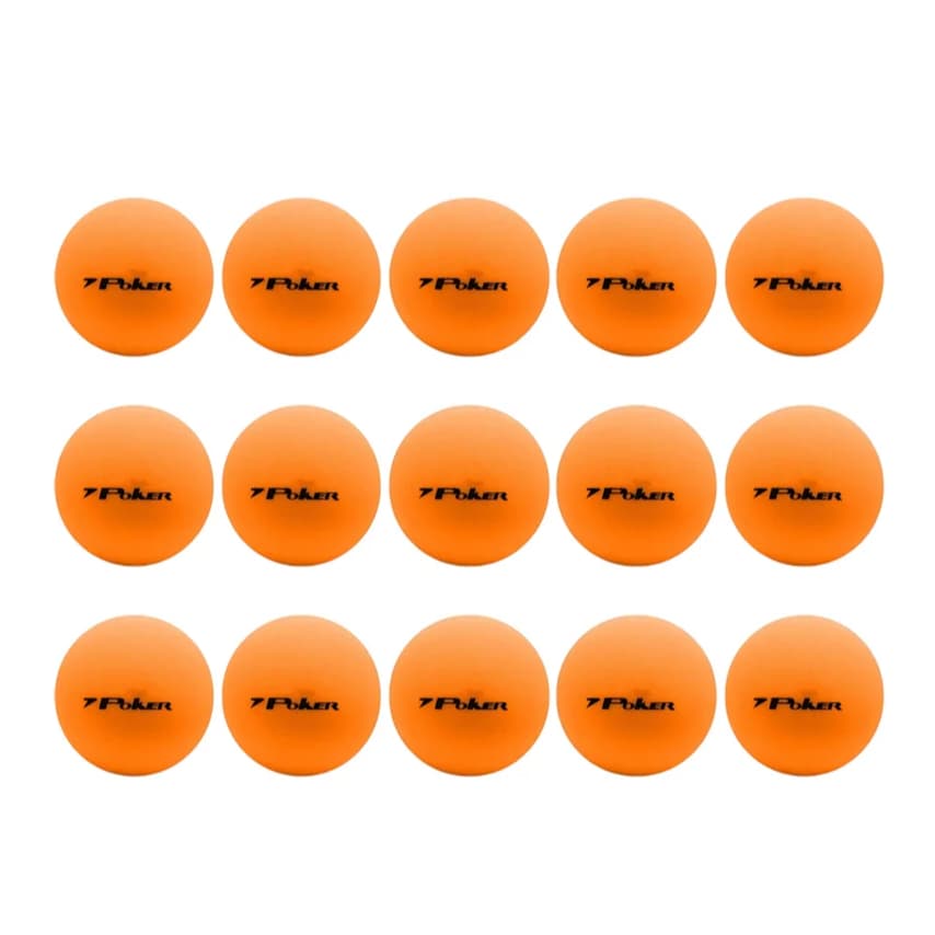 Kit 15 Bolinhas Tenis de Mesa Ping Pong Laranja Poker 40mm