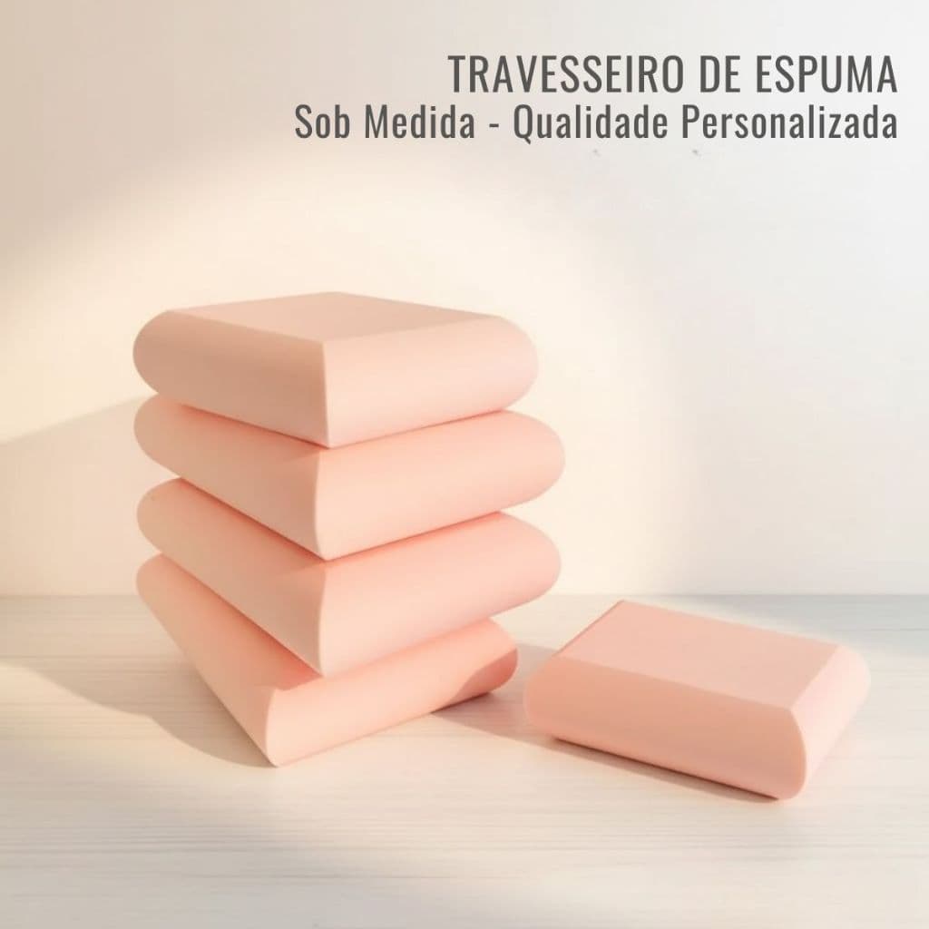 Travesseiro de Espuma Sob Medida 60x40x10 – Conforto, Suporte e Qualidade Personalizada