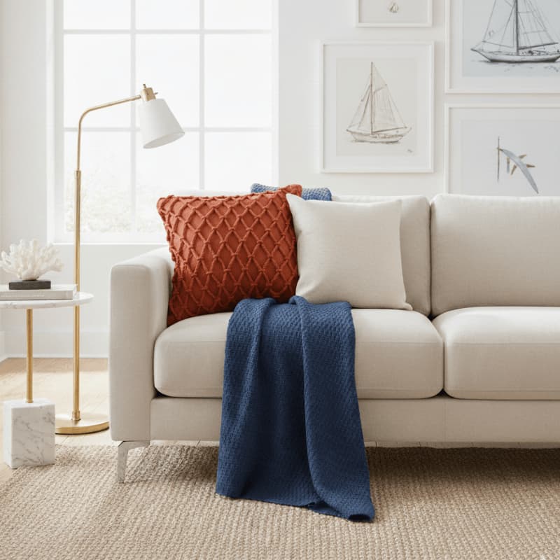 Capa de Almofada Decorativa Trançada em Macramê – Modelo Boho Chic