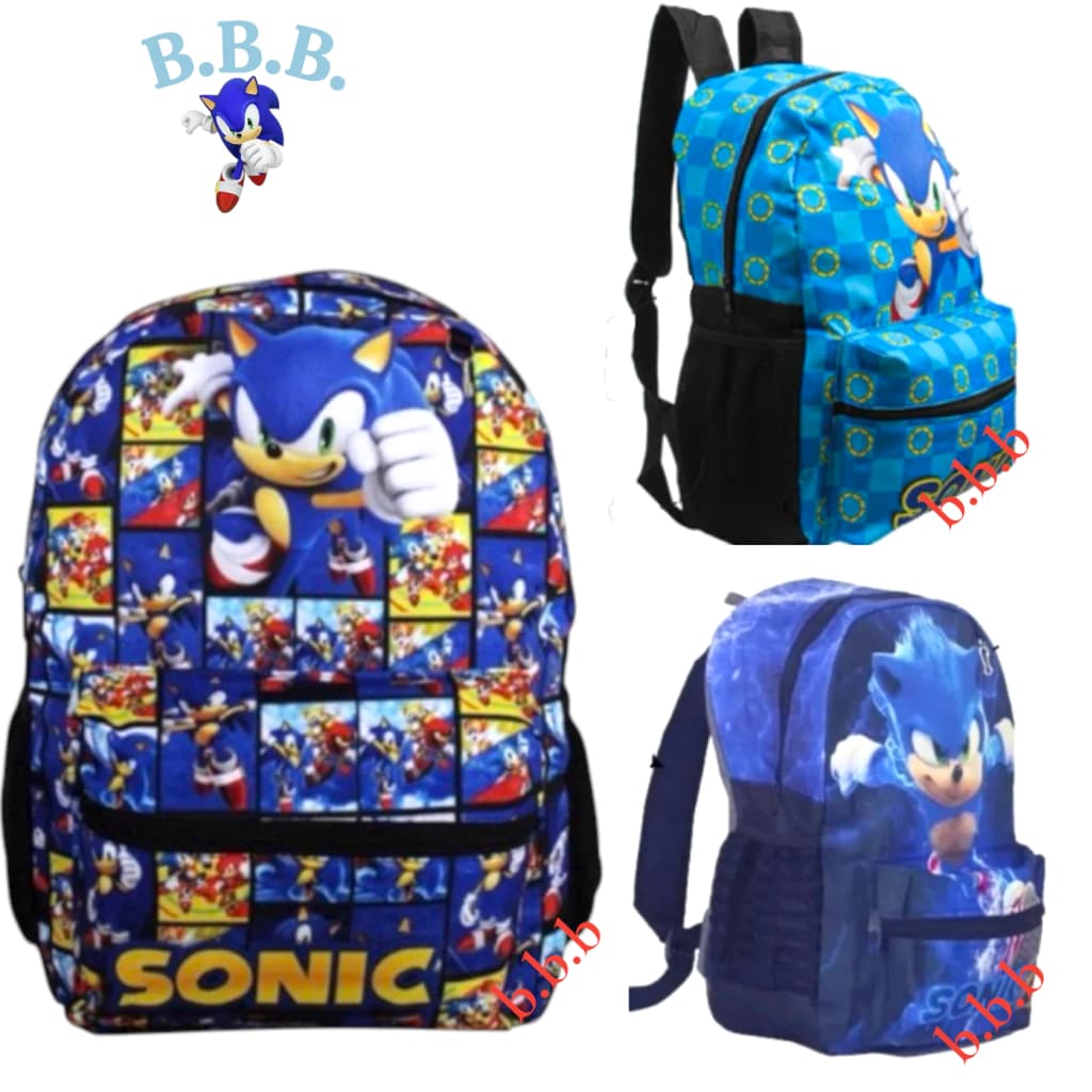 🎒 Mochila de costas  Sonic  + 🎁