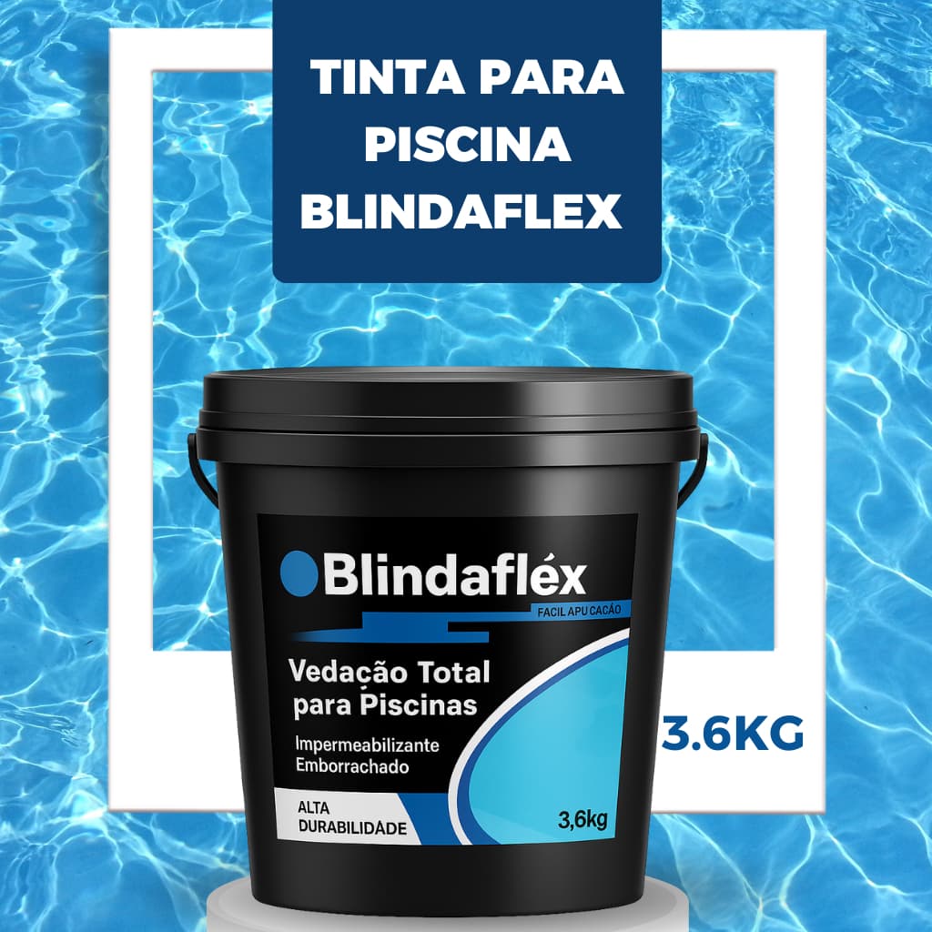 Tinta para Piscina Impermeável Blindaflex 3.6kg – Uso em Alvenaria e Concreto | Alta Durabilidade