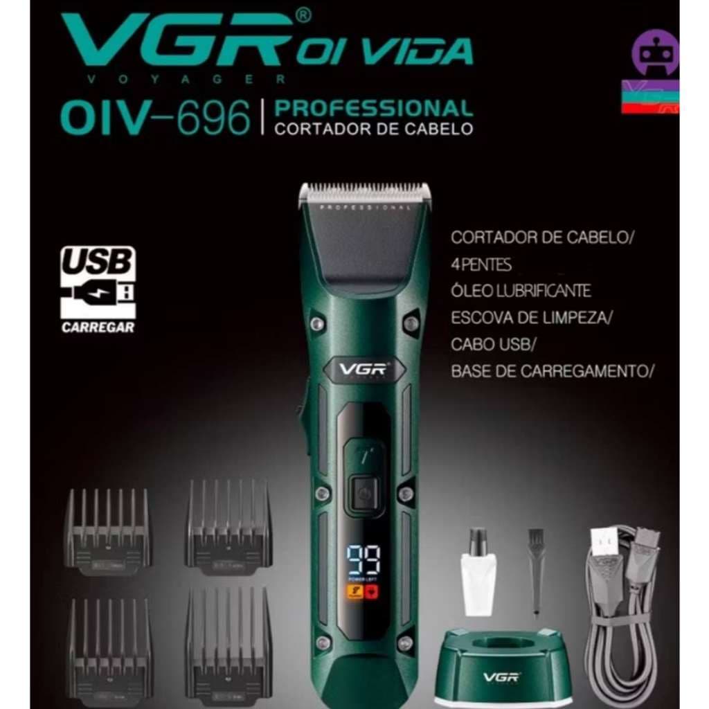 Cortador de Cabelo Profissional VGR OI VIDA OIV-696 Original