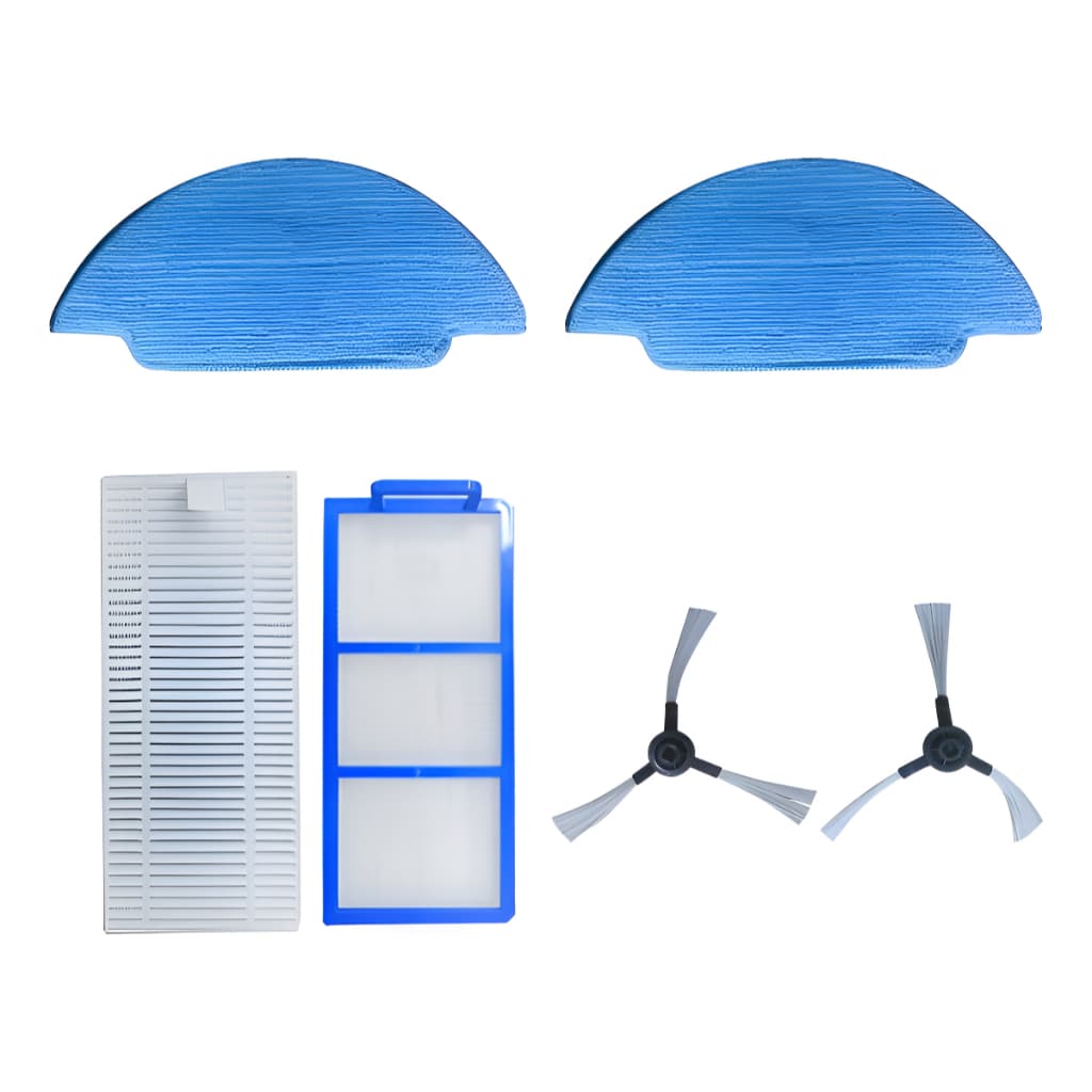 Kit Acessorios Escova + Panso Mop + Filtros Hepa P/ Robô Aspirador Lydsto G4 Branco Preto