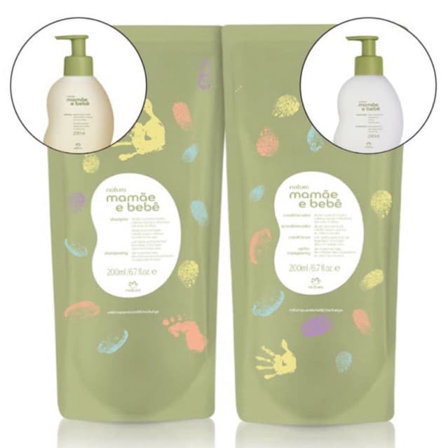 Kit Refil Shampoo e Condicionador Mamãe e Bebê Natura 200ml (2 unidades)