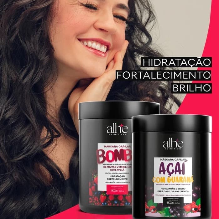 CRONOGRAMA CAPILAR 2 MASCARA 1KG ALHE FORTALECIMENTO,HIDRATAÇÃO PARA CABELOS  PÓS QUÍMICA