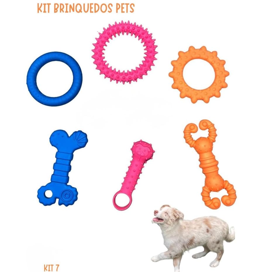 Kit Brinquedos Pets / Mordedores para Cães e Gatos