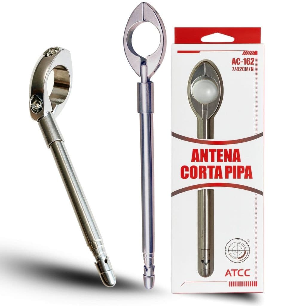Antena Corta-Pipa Retrátil para Moto – Proteção Contra Cerol e Linha Chilena Instalação Fácil