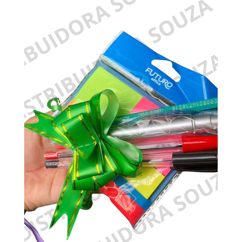 KIT ESCOLAR/ESCRITÓRIO,  Canetas, Lápis Bloco adesivo neon
