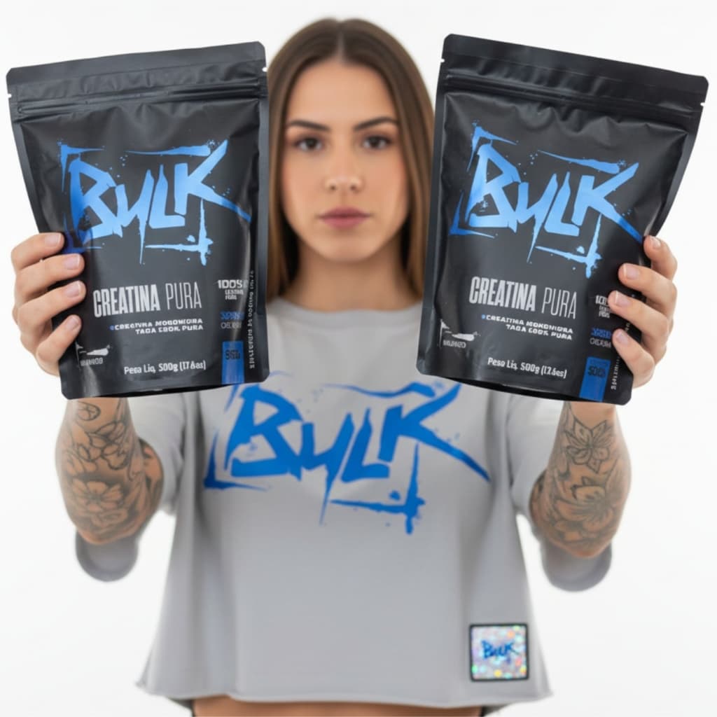 Kit 2 Creatina 500g Refil 100% Pura Bulk Nutrition