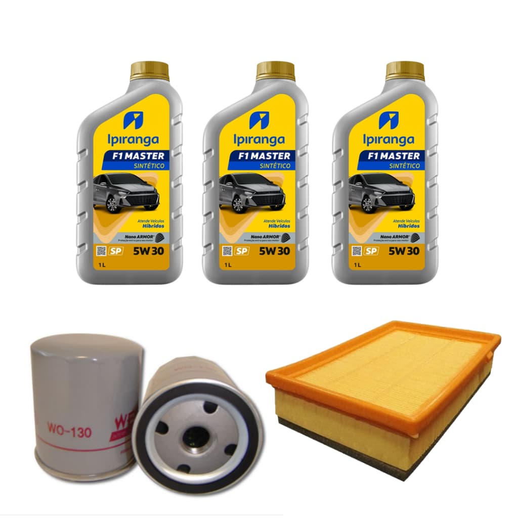 Kit Troca de Oleo Onix 3 óleos 15w30 + 1 filtro de ar + 1 filtro de oleo