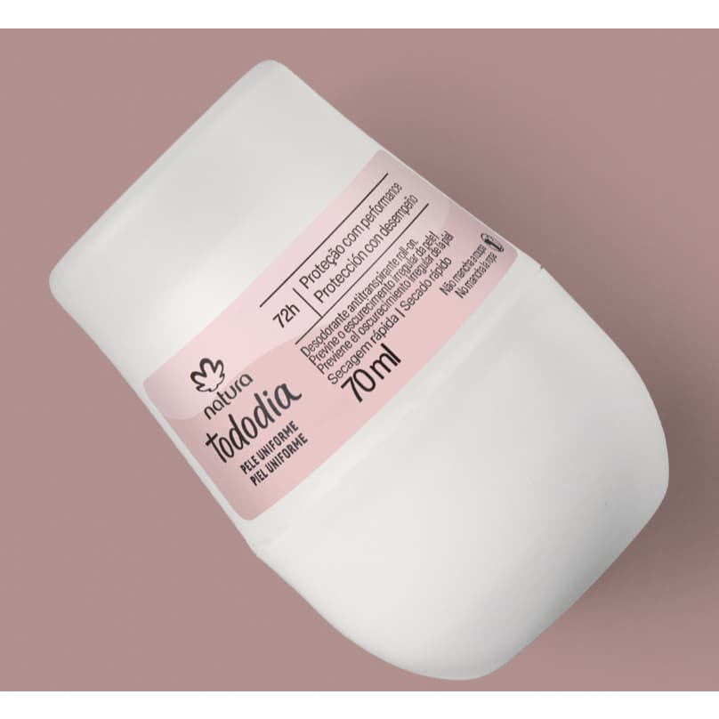 Natura Desodorante Antitranspirante Roll-on Tododia Pele Uniforme 70 ml