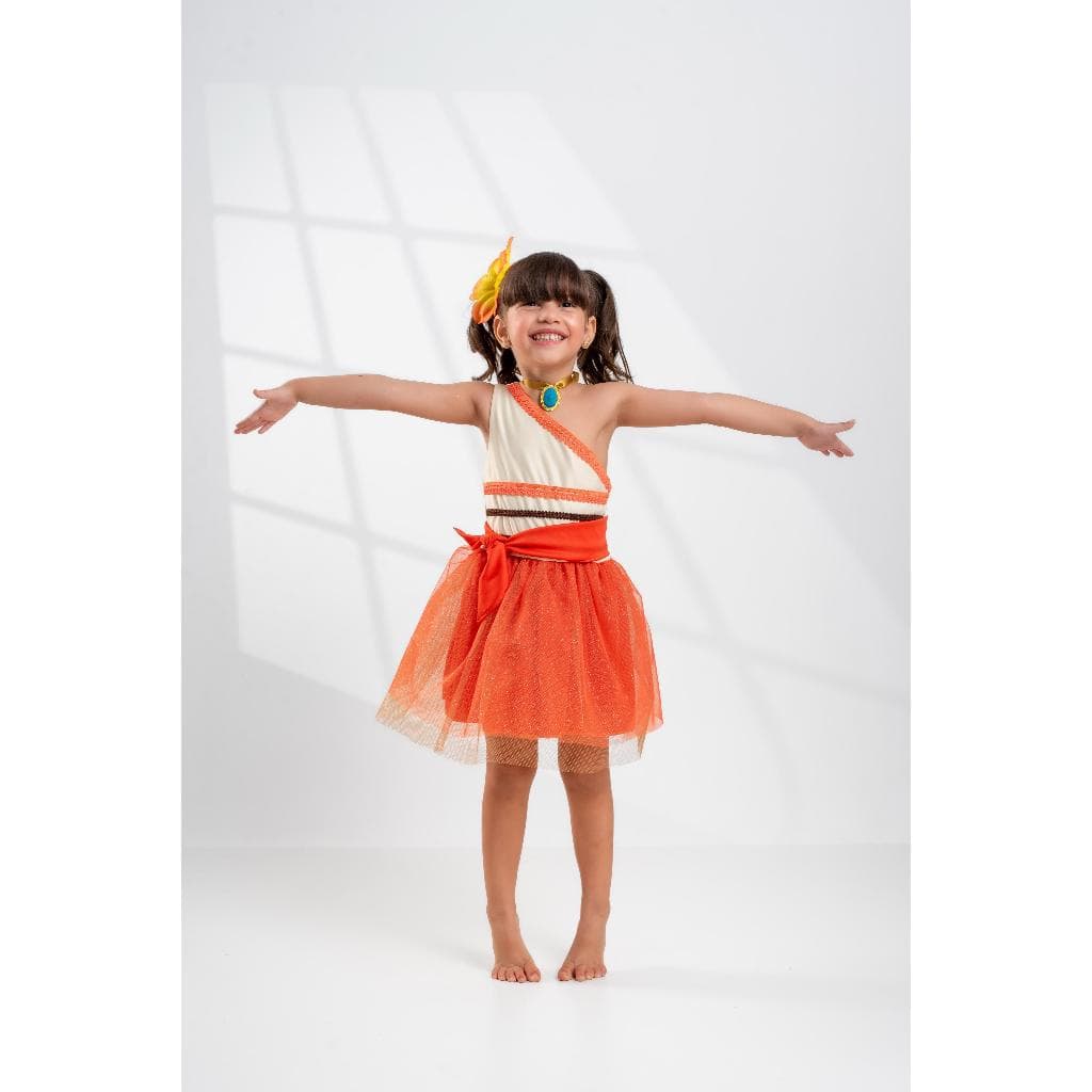 Fantasia Infantil Moana com Colar de Tefiti