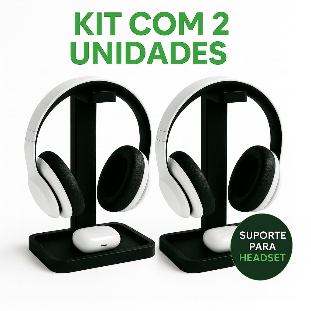 Kit 2 Suporte de Mesa para Headfone e Fone De Ouvido Gamer