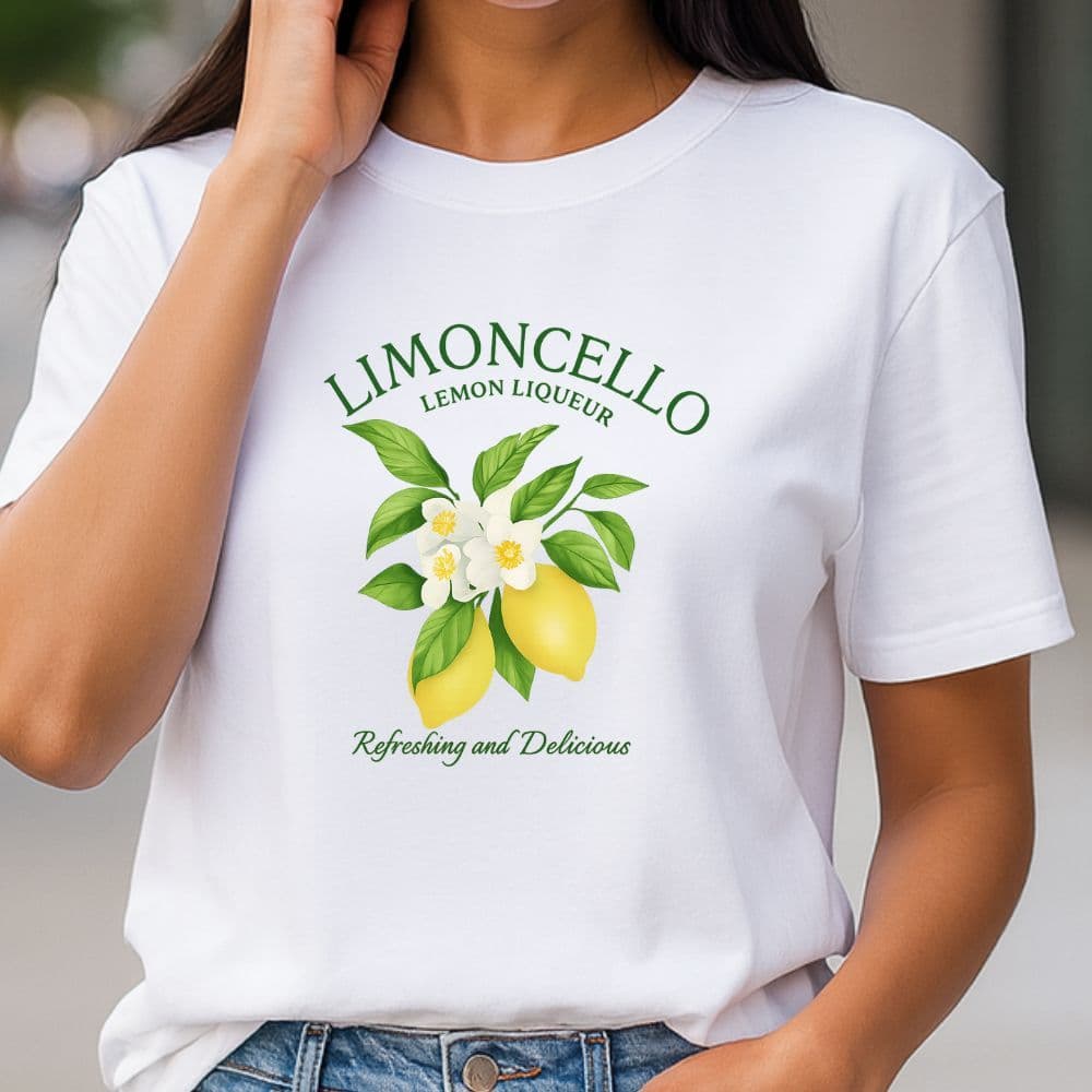 Camiseta Feminina Limoncello Drink Lemon T-Shirt 100% Algodão Tendência Moda Feminina