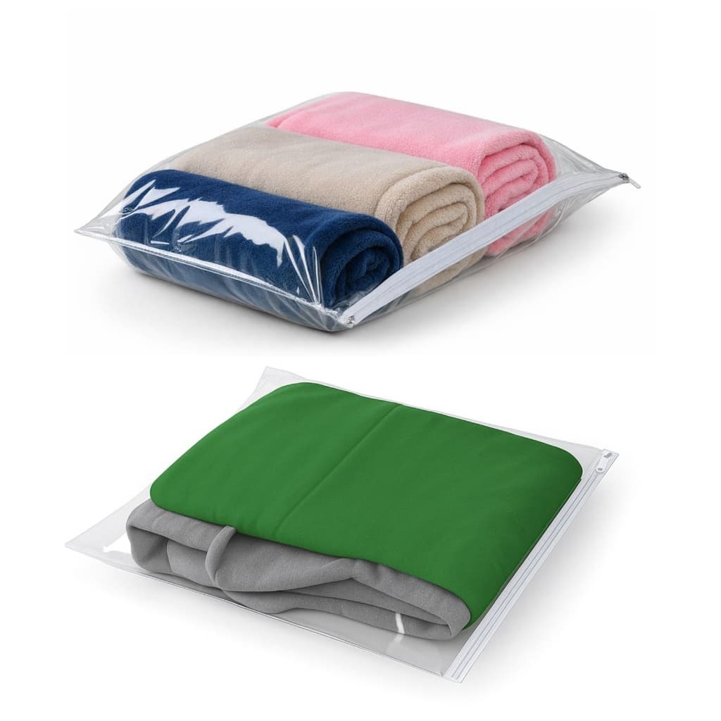 Kit 5 Saquinhos Organizadores Com Zíper Multiuso Organiza Guarda Roupas/Mala De Viagem