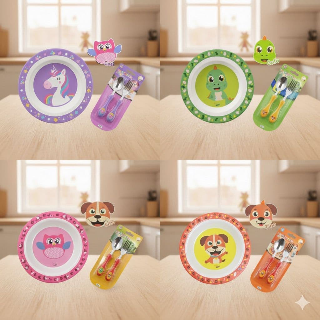Kit Talher e Tijela Infantil Kit Alimentação