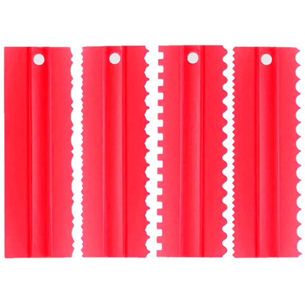 Kit 4 Espátulas Decorativas Confeiteiro Para Bolos Tortas Sobremesas