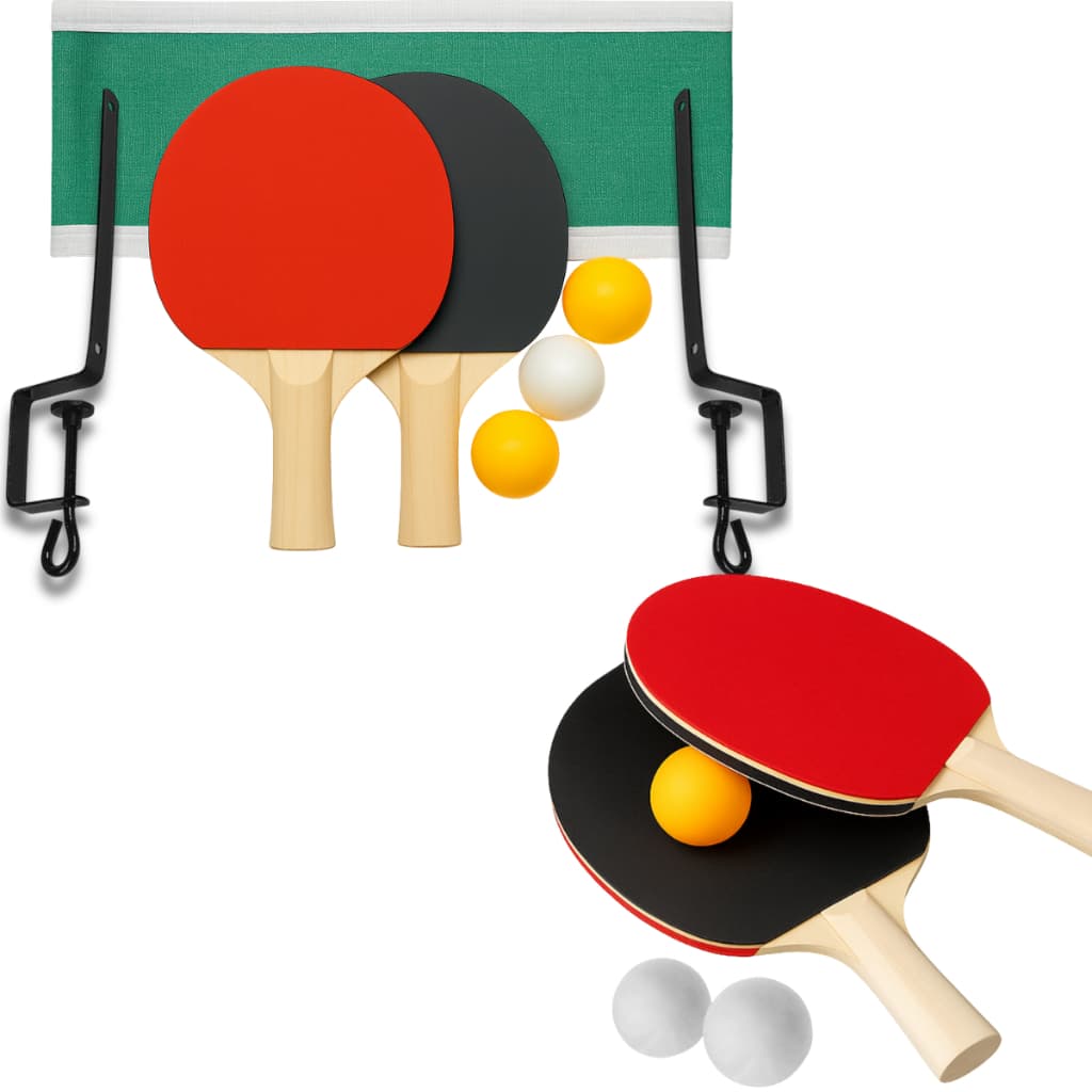 2 Raquetes de Tênis de Mesa Com ou Sem Rede de 120cm Largura Com 3 Bolinhas Ping Pong