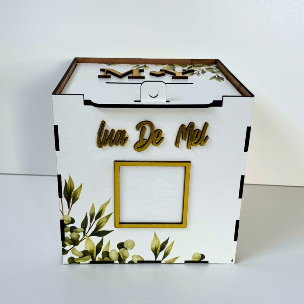CAIXA PIX PARA CASAMENTO PERSONALIZADA OPERAÇÃO LUA DE MEL CORTE DA GRAVATA OLIVEIRA