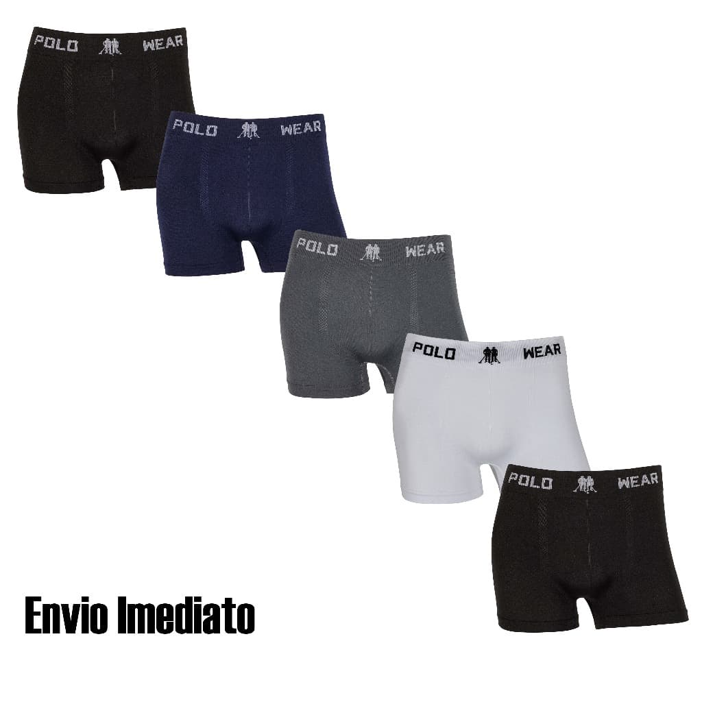 Kit 2 ou 5 cuecas boxer Polo Wear Microfibra confortáveis