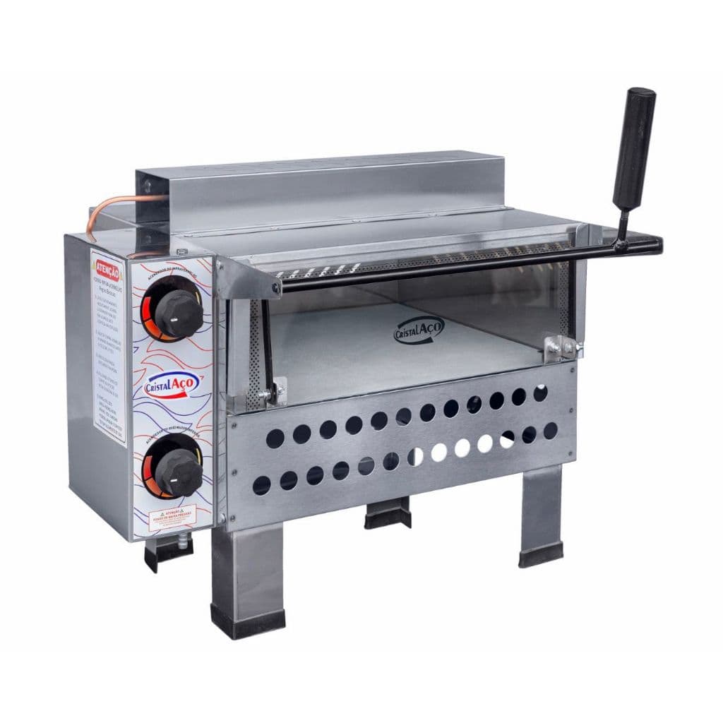 Forno De Pizza Total Inox Com Pedra Refratária E Infravermelho Industrial A Gás