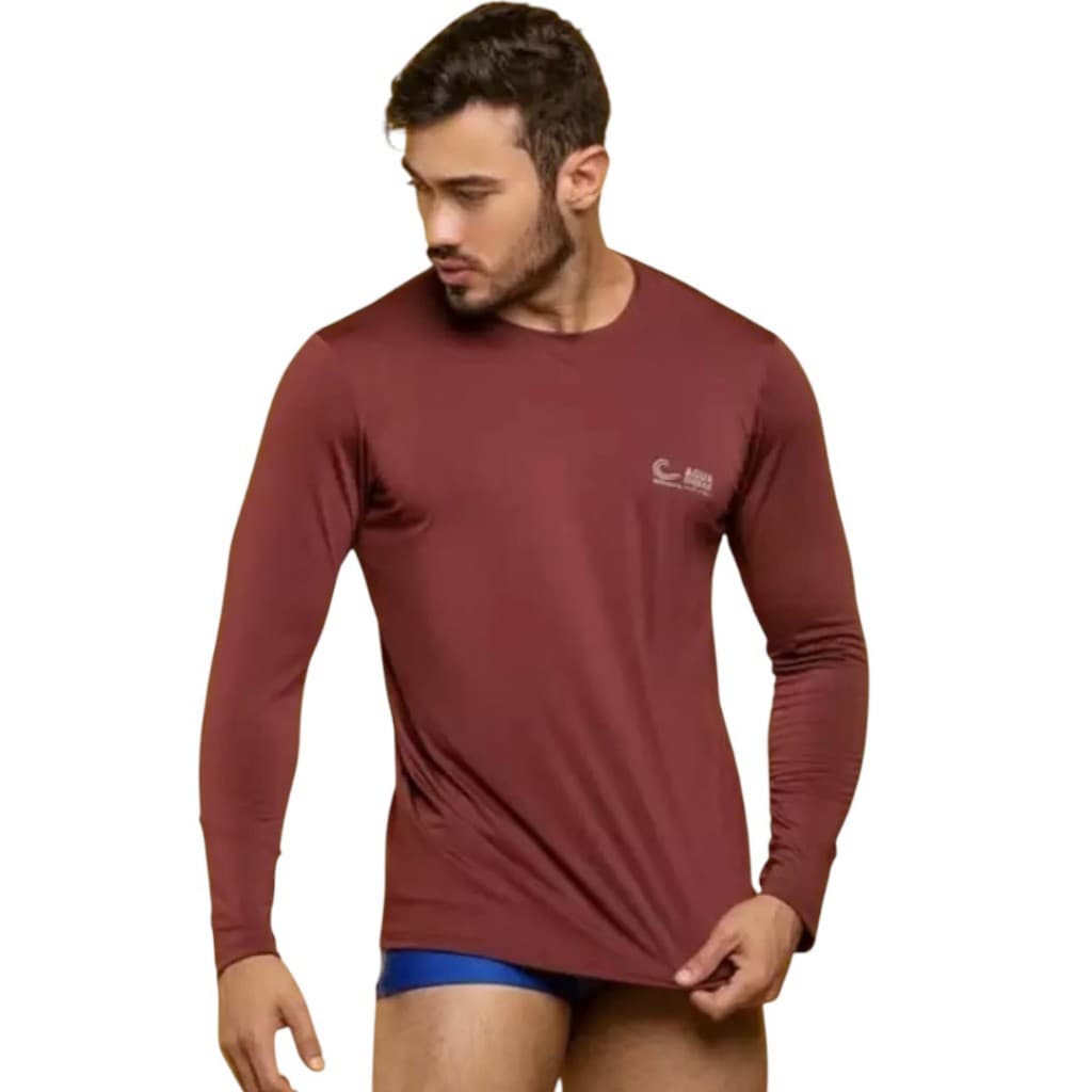 Camisa Térmica Masculina UV FPU50+ Manga Longa Proteção Solar Academia Dry Fit roupa ciclismo