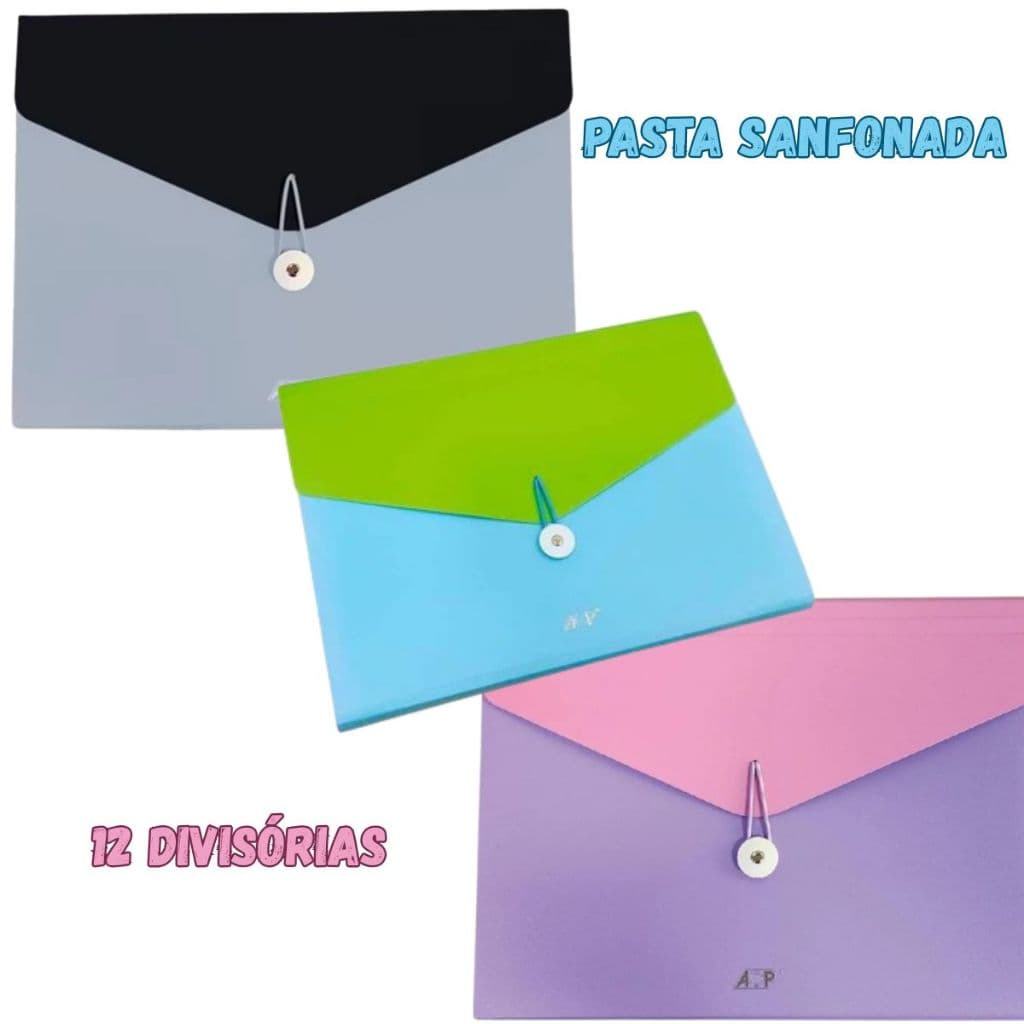Pasta Sanfonada A4 Acp Executive 12 Divisões