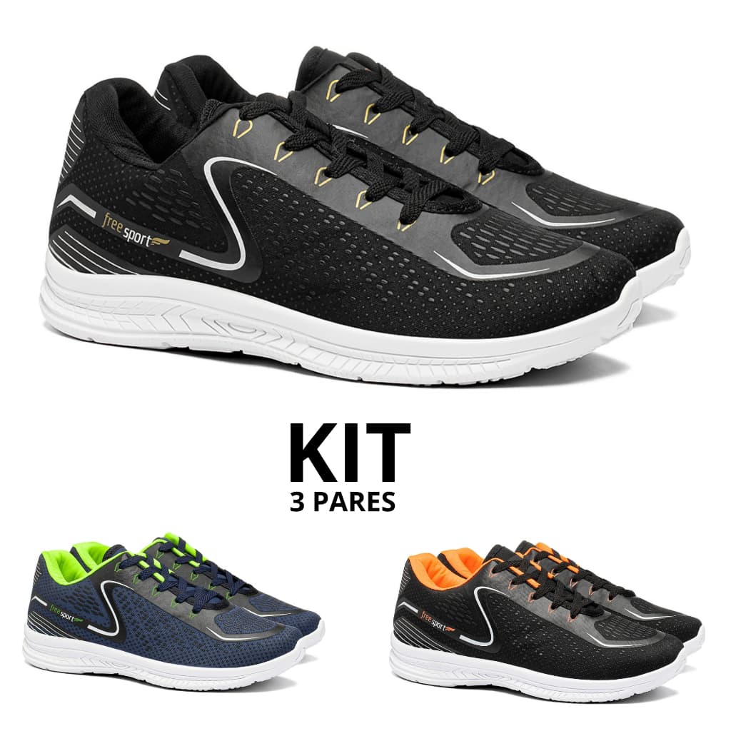 Kit Tênis Masculino Esportivo Academia Corrida