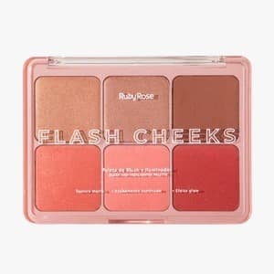 Paleta De Blush E Iluminador Flash Cheeks Hbm1000 Ruby Rose