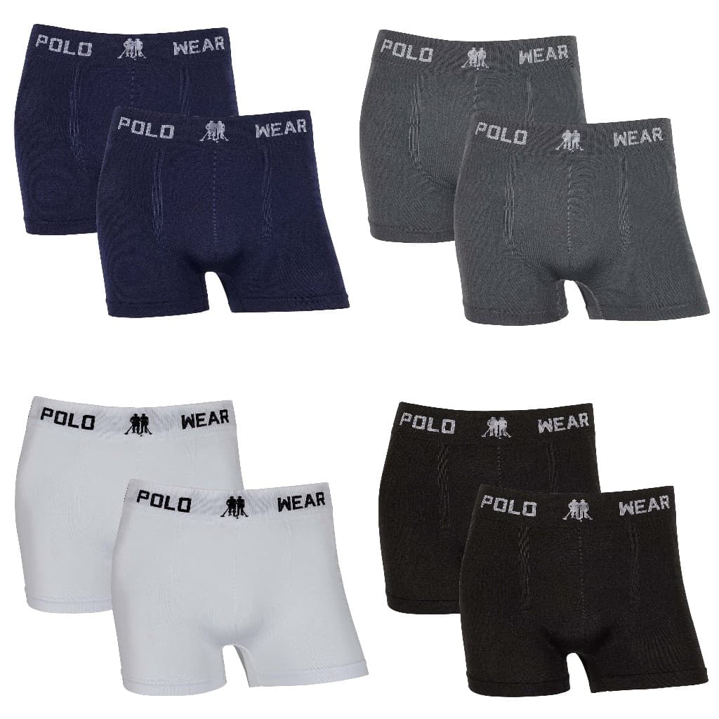 Kit 4 ou 8 cuecas  boxer Polo Wear Originais Microfibra confortáveis