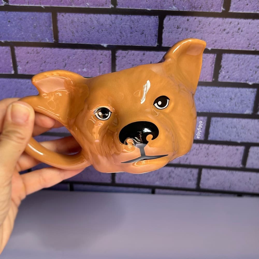 Caneca Cachorro Caramelo Fofa Vira Lata Cerâmica Canecas Diferentes