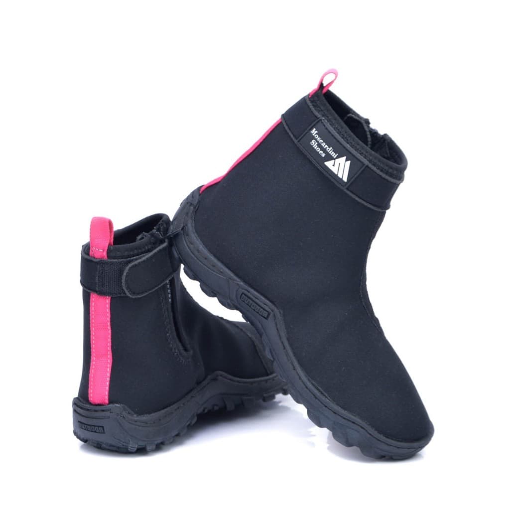 Botinha Naútica Cano Curto De Neoprene Ziper Sola Antiderrapante Unissex Mergulho Pescaria
